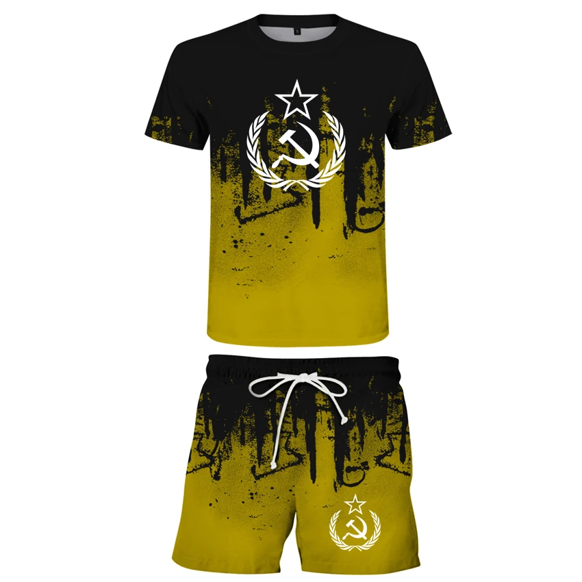 

2021 men's random suit mode 2 sportswear shorts thin T-shirt shorts suit men's sportswear training suit summer sportswear