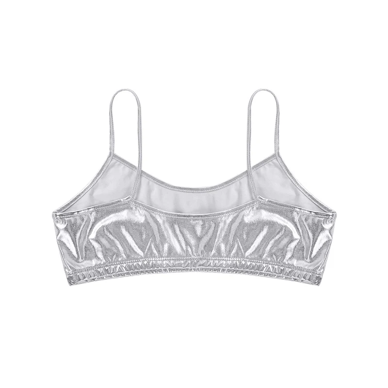 Женский камзол сексуальный укороченный топ блестящие металлические бретельки