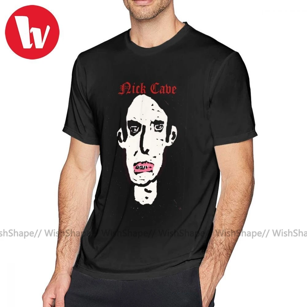 Ник Кейв забавная футболка The Lightning с короткими рукавами принтом рубашка летние
