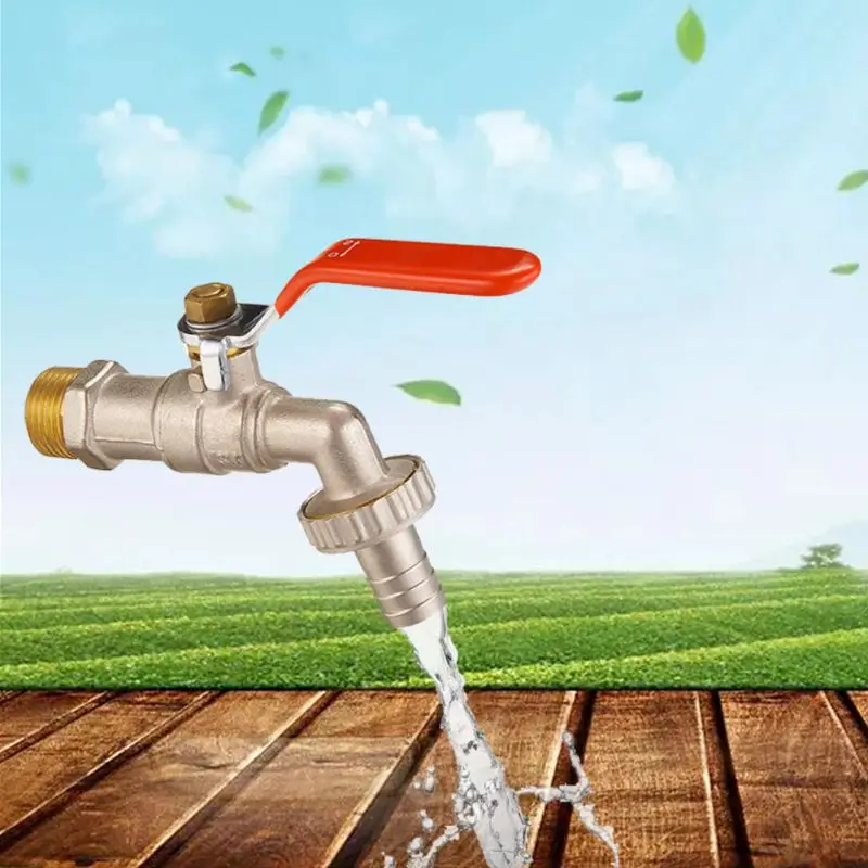 

1/2'' or 3/4'' Brass Single Cold Washing Machine Water Tap Replacement Water Flow Control Faucet Water Tank Pipe Connector