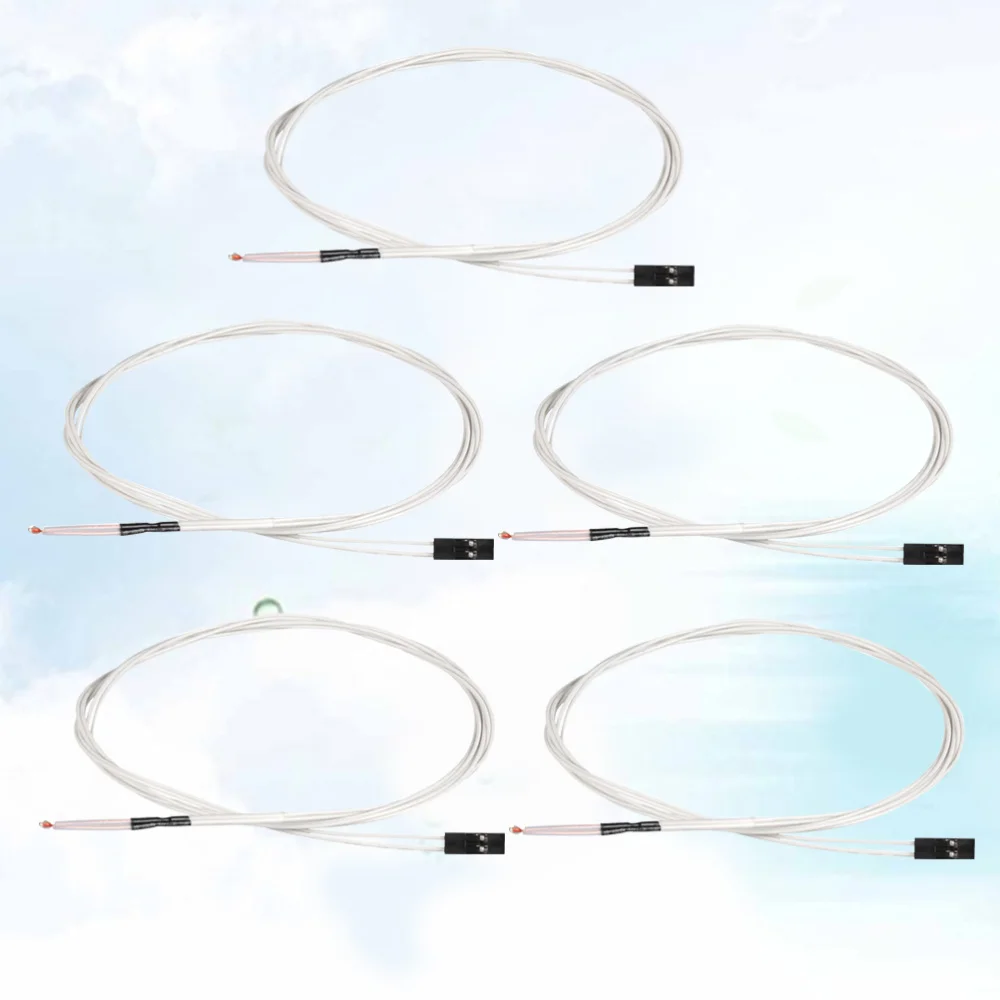 5 шт. белый NTC 3950 Одноцветный стеклянный герметичный датчик температуры