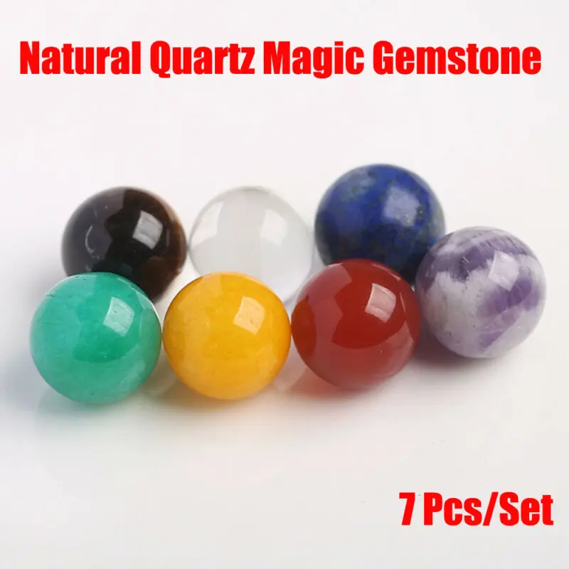 7 шт. 20 мм натуральный Сферический большой хрустальный шар лечебный камень