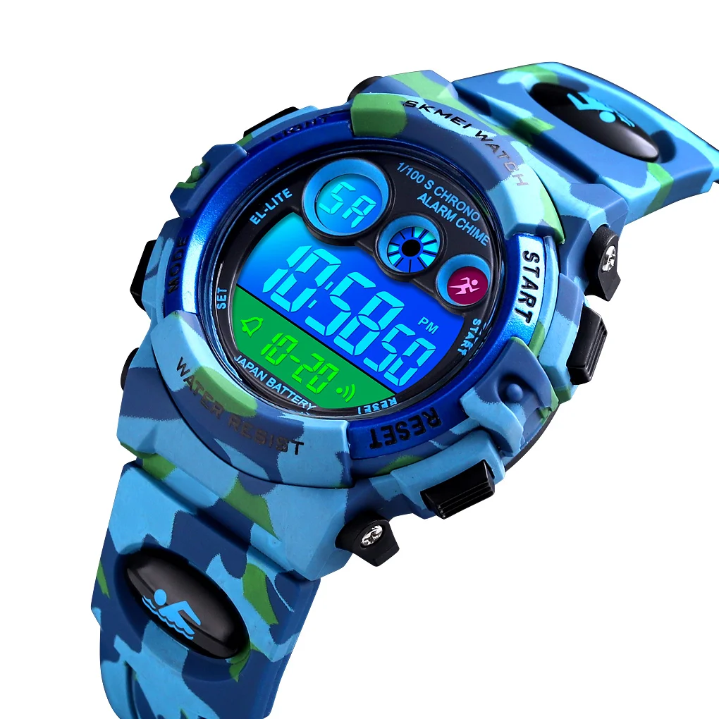 

SKMEI Sport Kids Watch Colorful 50Bar Waterproof Young And Energetic Watches Dial Design LED Lights Relogio Children's Boys