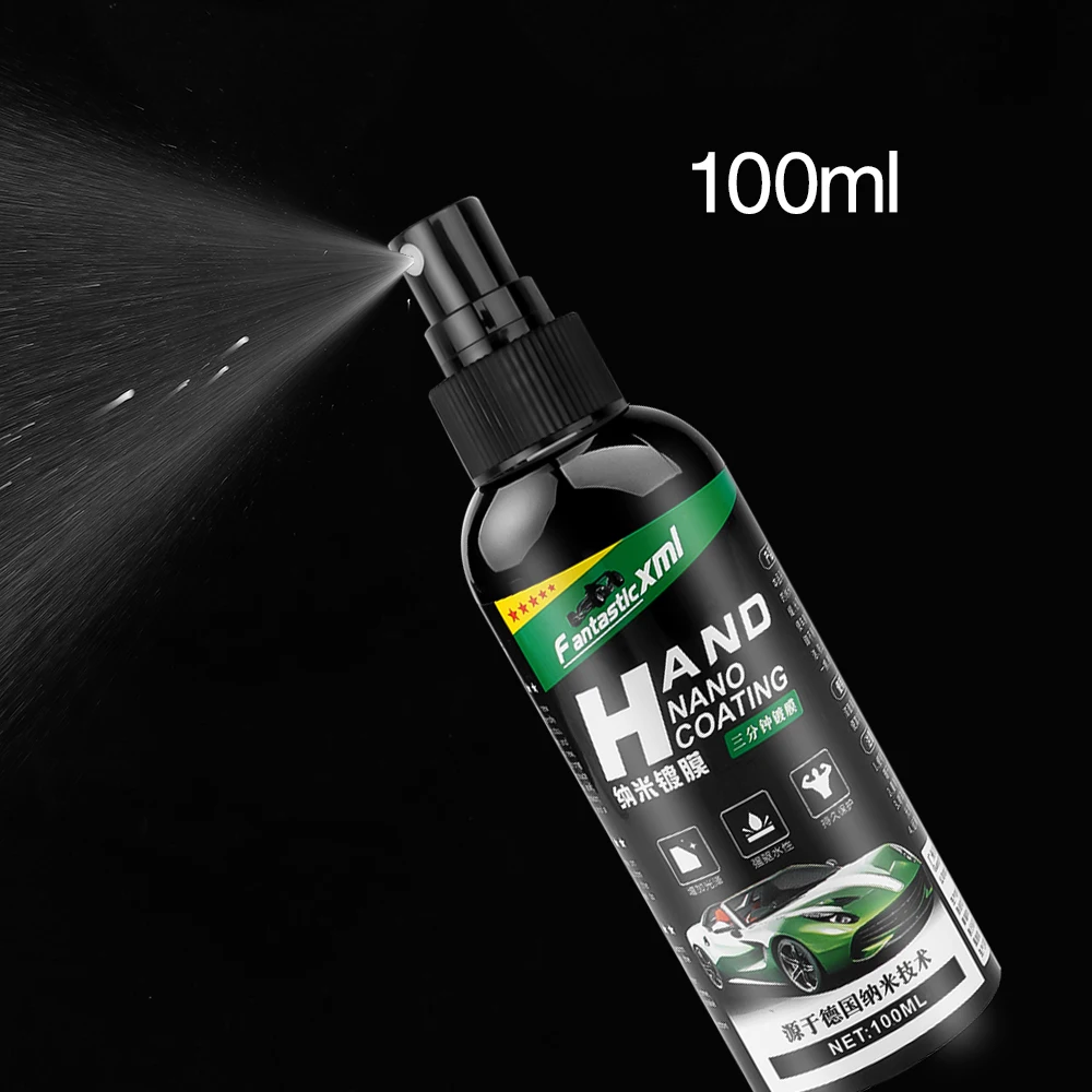

100ml Full Car Nano Coating Liquid Coating Spray Hydrophobic Wax Car Paint Care Liquid Crystal Protective Film Dropshipping