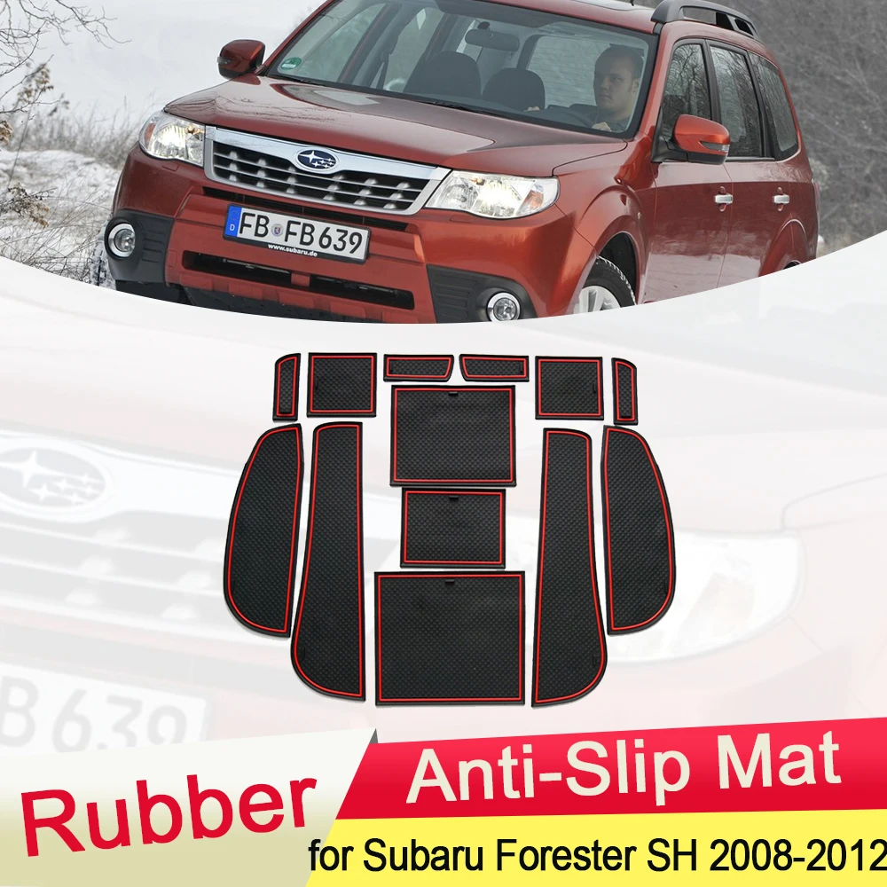Для Subaru Forester SG SH SJ SK 2008 2009 2010 2011 2012 резиновый противоскользящий коврик для двери