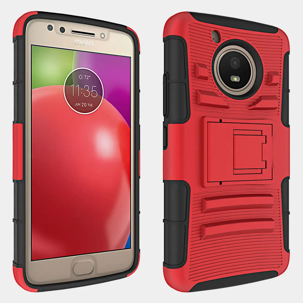 Для Moto E4 три-в-одном силиконовая Беговая задняя крышка с зажимом скользящий чехол