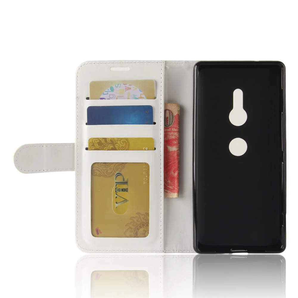 Кожаный чехол для Sony Xperia XZ2 компактный телефона силиконовый кожаный книжка с