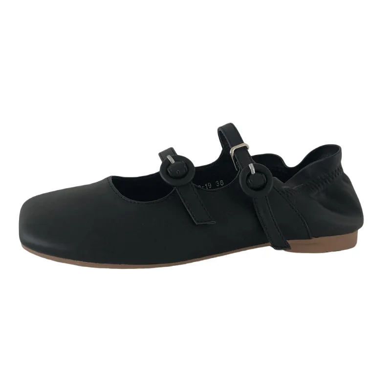 

New Arrival Women's Shoes for 2021 Summer Retro Solid Soft Leather Female's Flat Shoes Non-skid Stylish Ouside Lady's Shoes