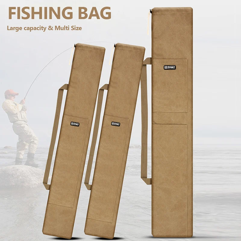 Сумка Складная портативная для удочки вместительная Холщовая с зонтиком