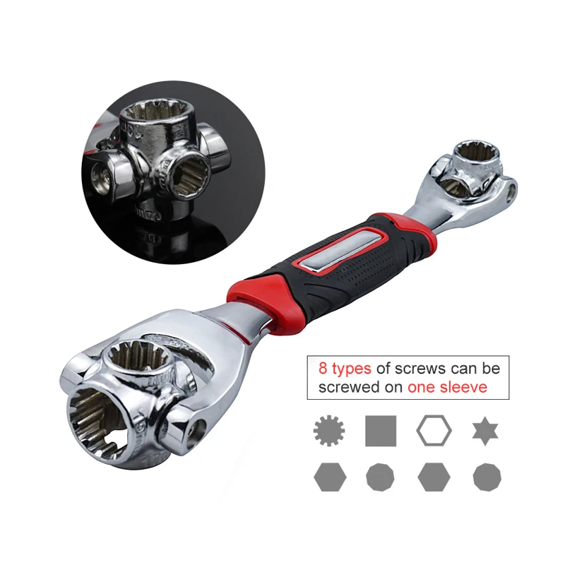 Торцевой ключ универсальный ручной инструмент 48 в 1 с раздвижными болтами и