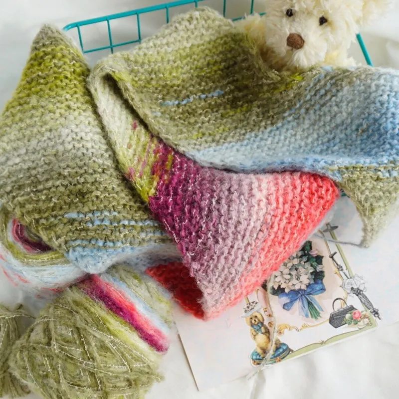 100 г/шар Мягкая шерстяная мохеровая пряжа для ручного вязания вязание крючком