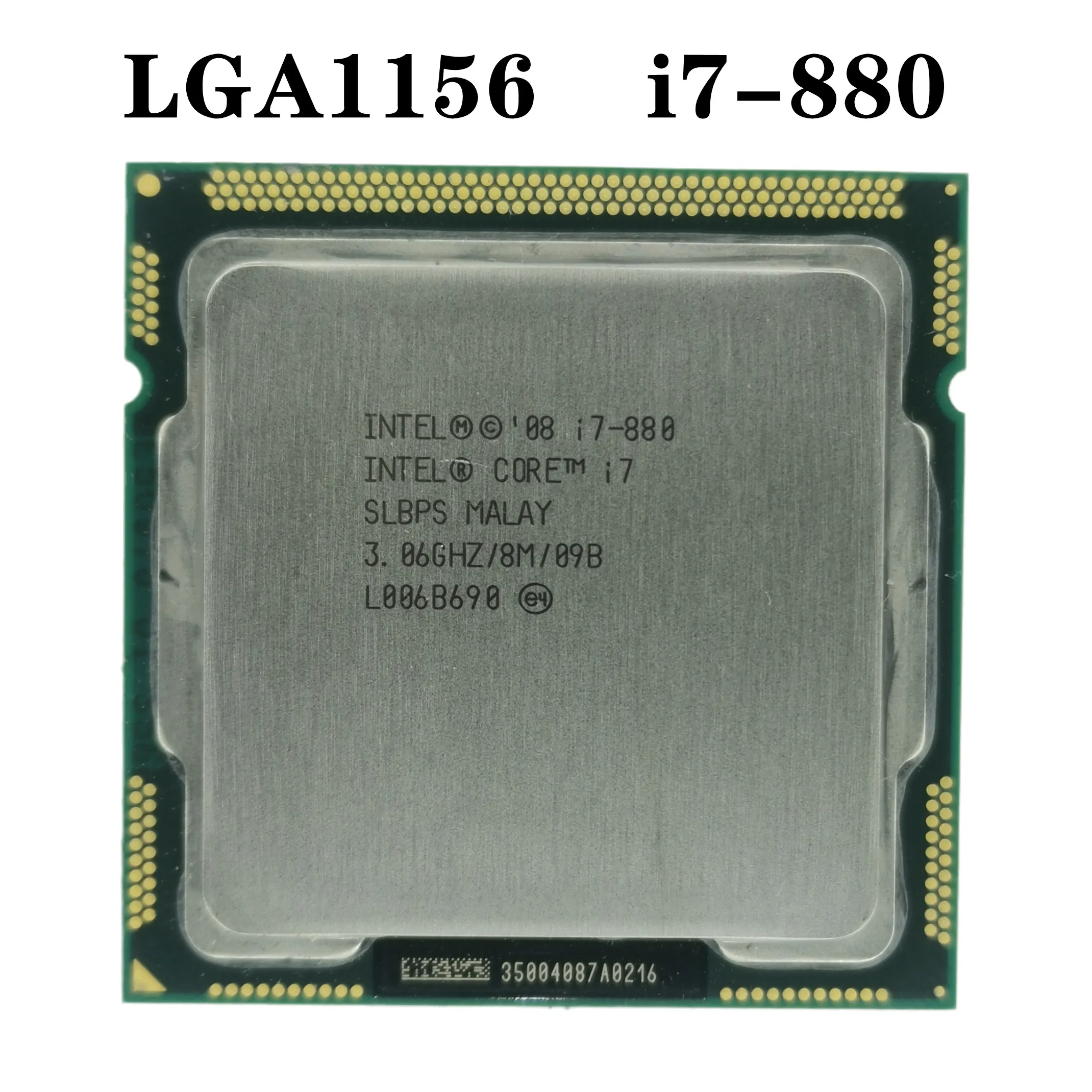 Процессор Intel Core i7-880 i7 880 3 0 ГГц четырехъядерный процессор 8 Мб 95 Вт LGA 1156 |