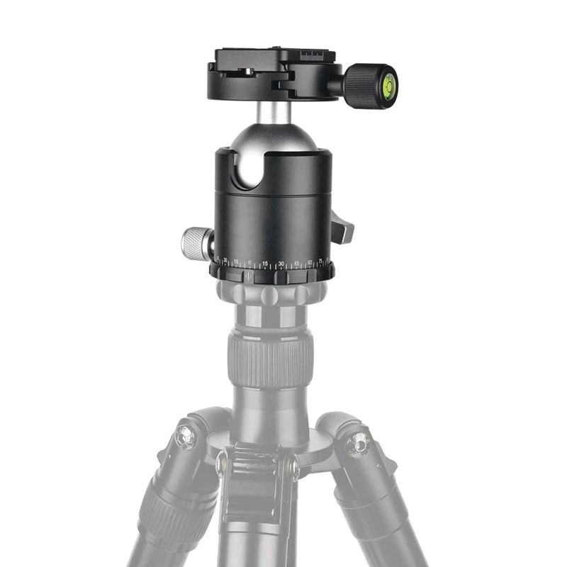 

MOOL Camera Tripod Head Aluminium Alloy Camera Panoramic Tripod Ball Head with Quick Release Plate 1/4 Inch Screw Mount for Came