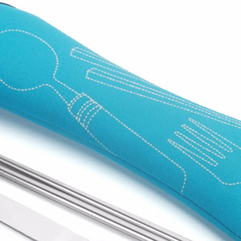 4 шт./компл. вилки из нержавеющей стали ложки палочки для еды походная посуда