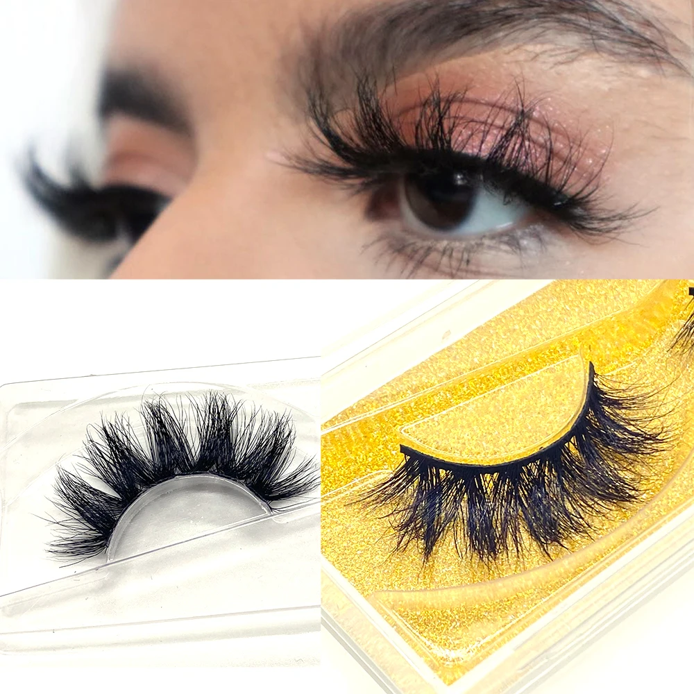 5D Mink False Eyelashes D22 Crisscross Fluffy Curl Embellish Curvatur Style Comfortable Multiple Use Match With Mask E14