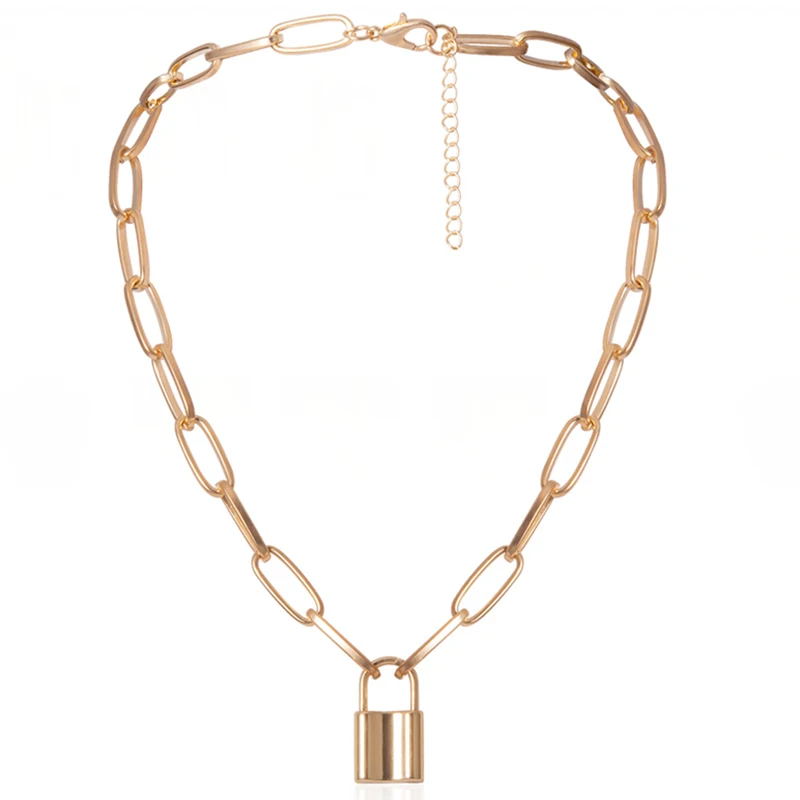 1 шт. винтажное ожерелье с квадратным замком в стиле панк хип-хоп рок висячий