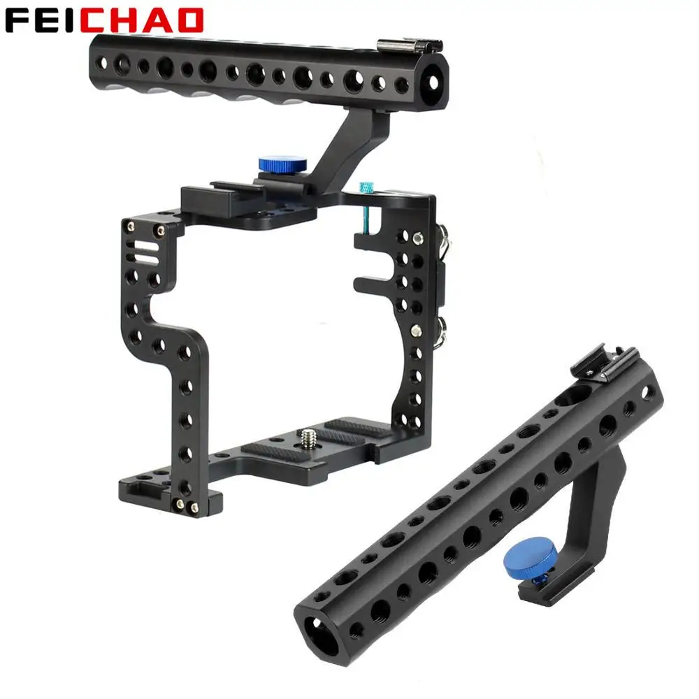 

Dual Handles GH3 GH4 Camera Cage Rig Protecting Case /1/4 3/8 Cold Shoe Mount for Panasonic Lumix Stabilizer Photo DIY Extension