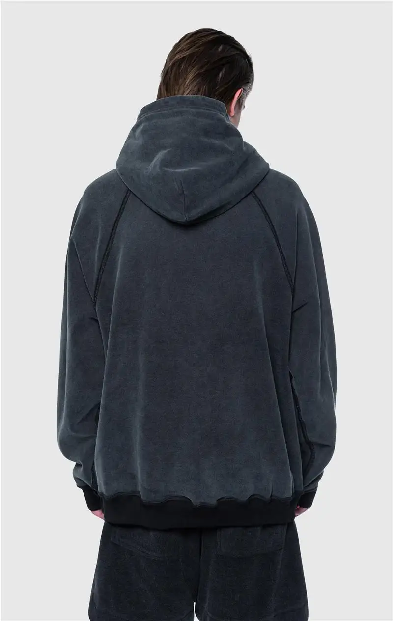 

Washed old Vintage Arnodefrance Hoodie Men Women 1:1 Colorful Reflective ADF Hoody Inside Out Arnodefrance Pullover