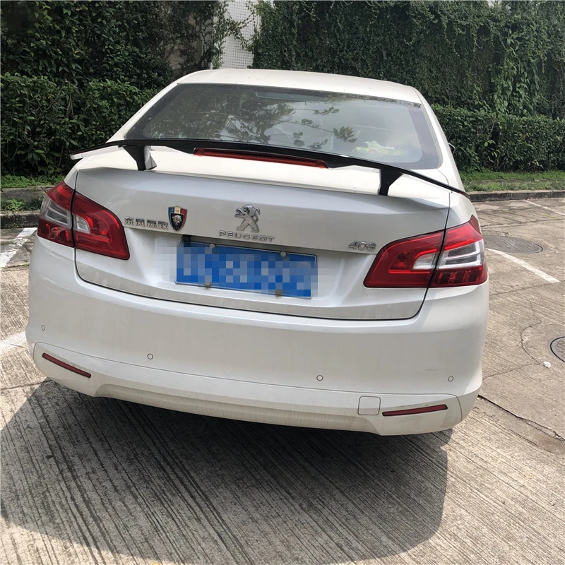 Для Peugeot 408 спойлер 2011 2018 TF RUIYI ABS пластик Материал заднее крыло автомобиля Цвет