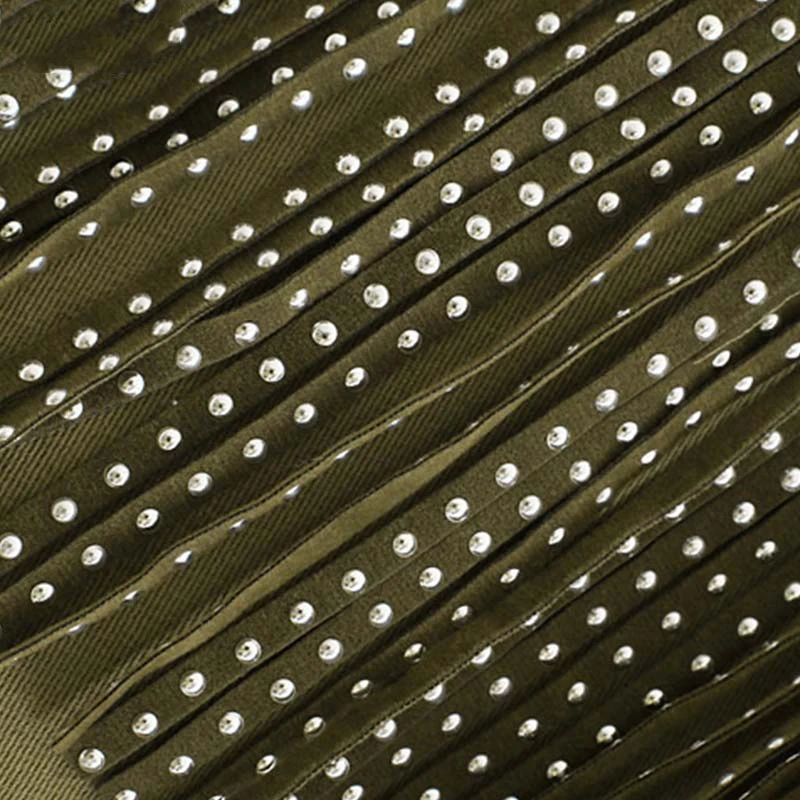 Женская джинсовая куртка с кисточками и длинным рукавом черная армейская