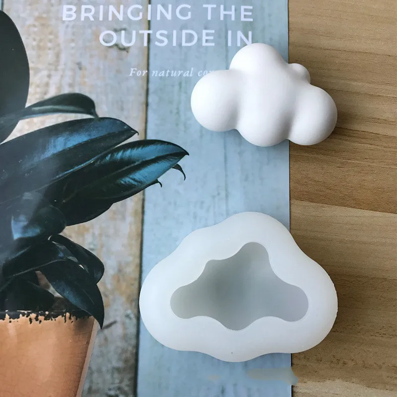 Aromatherapy Plaster Candle Solid 3D Big Cloud Silicone Mold Fondant Decoration Diy Soap Supplies 3d Wax | Дом и сад