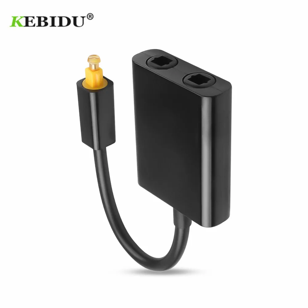 Kebidu Mini USB цифровые Toslink аудио и видео кабели Оптическое волокно от 1 до 2 Женский