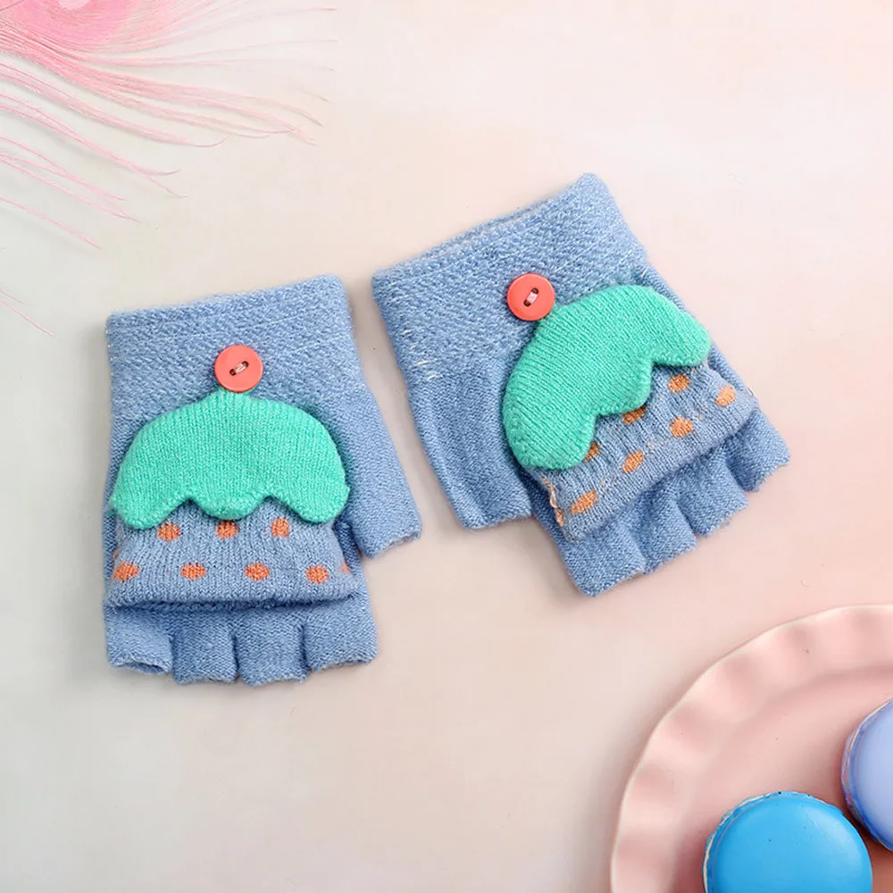 Новинка 2020 зимние детские митенки с мультяшным зонтиком для девочек и мальчиков