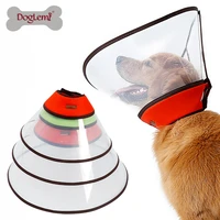 large pet cats dogs elizabethan collar for wound healing remedy recovery protective pet anti bite collar e collar pet supplies