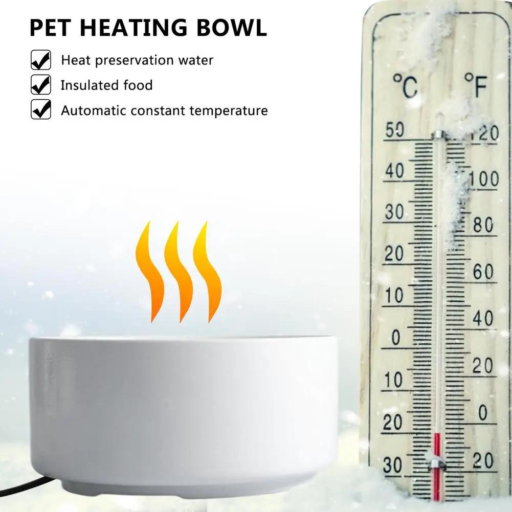 

Heated Pet Bowl Pet Dog Cats Winter Heated Bowl Automatic Constant Temperature Pet Feeder Dog Thermal-Bowl Anti-Slip Pet Bowl