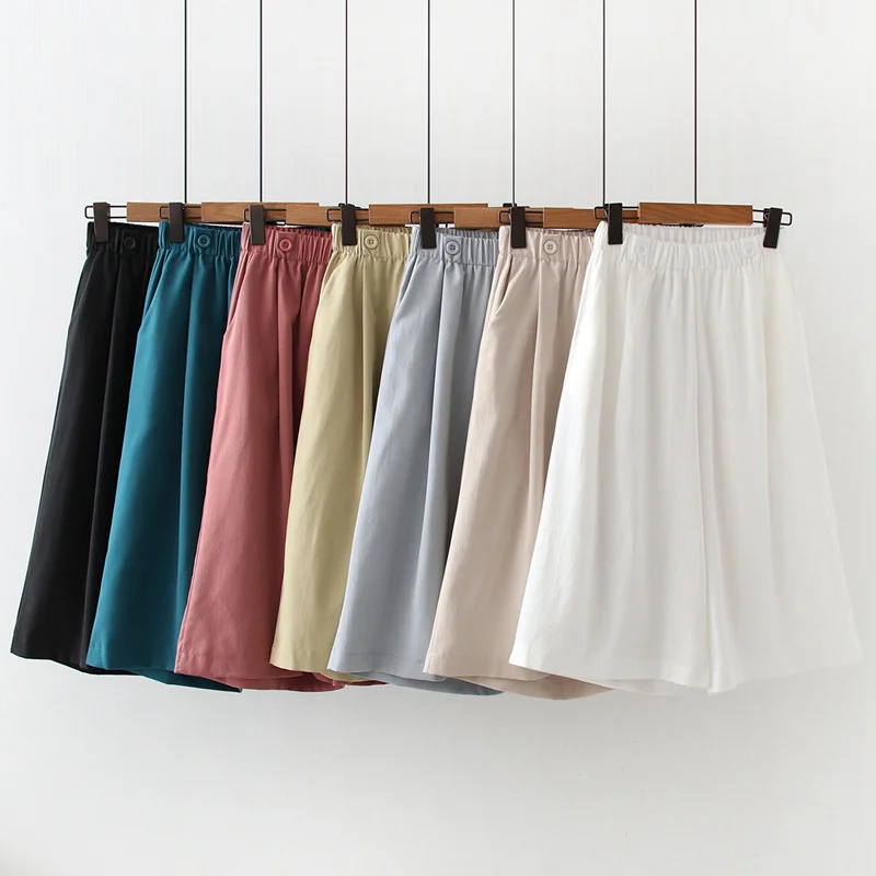 

New Fashion Vintage Summer New Elastic High-Waist 2021 Korean Wide-Leg Pants Women's Pants Chic Casual Loose Streetwear Harajuku