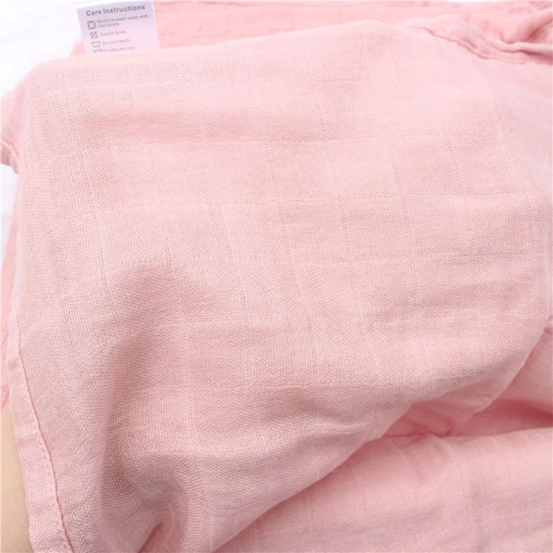 

120x120cm Baby Muslin Bamboo Fiber Receiving Blanket Infant Swaddling Wrap Towel