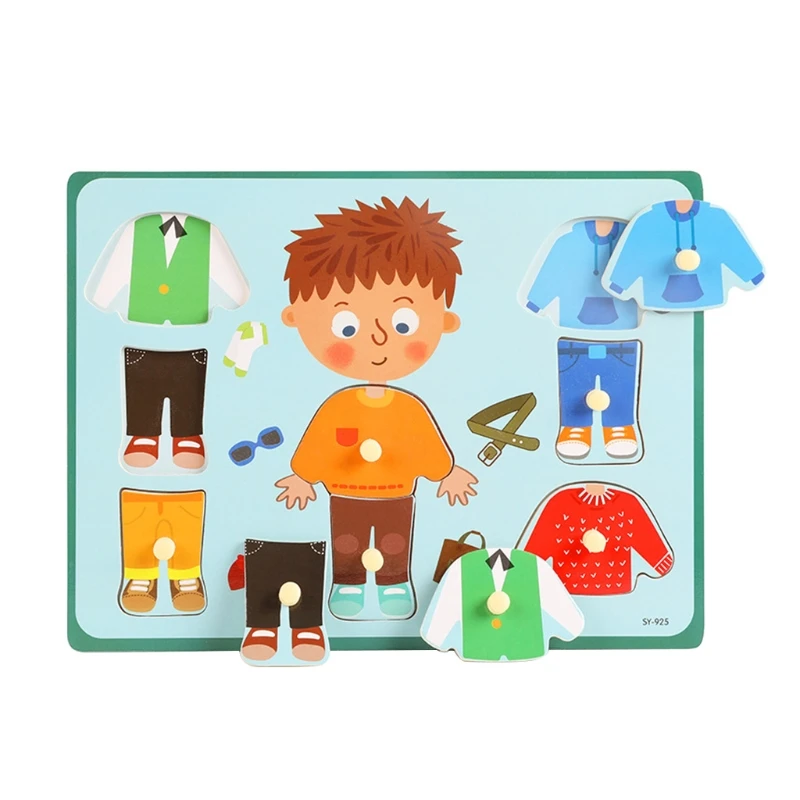 

Educational Wooden Cartoon Animals Numbers Puzzle Gift for Children Above 3 Year Old Montessori Wooden Puzzle