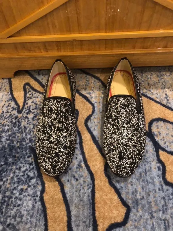 Роскошные Дизайнерские лоферы мужская обувь свадебные вечерние туфли стразы со