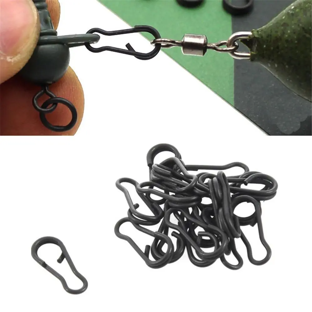 

30pcs/batch Carp Fishing Continental Pool Fishing Double Hook Matte Black Snap End Strong Joint Fishing Accessories