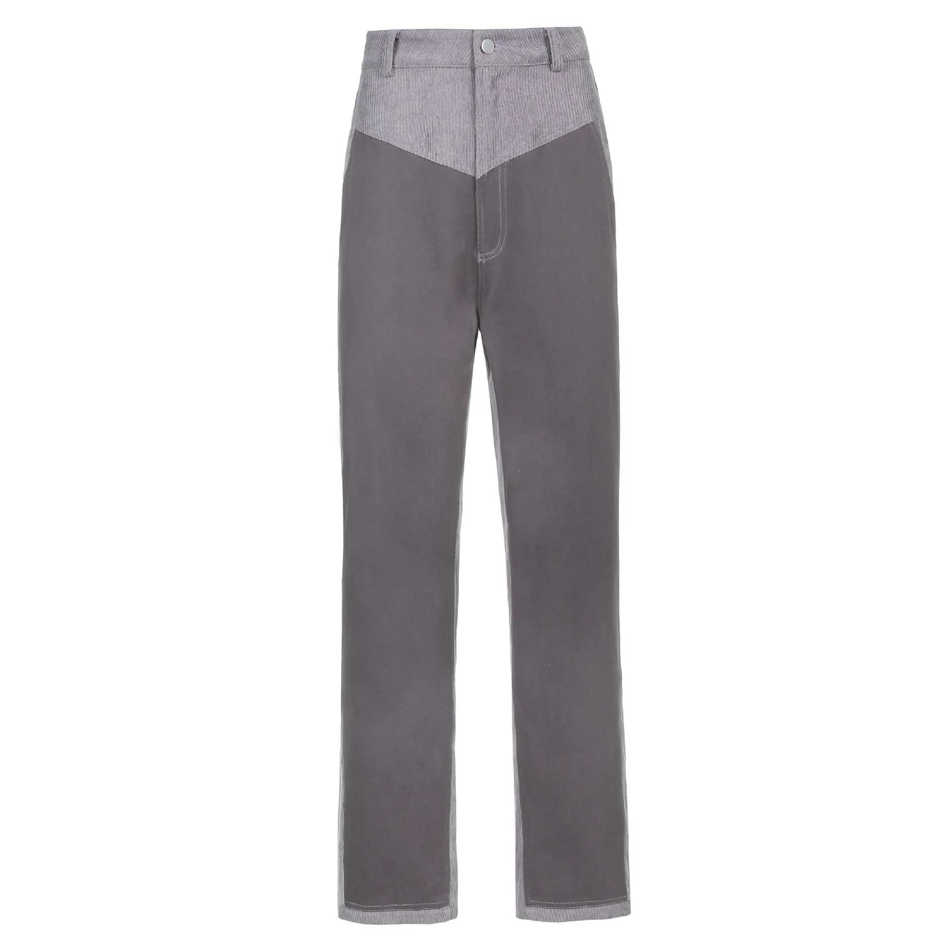 

New Corduroy Pants Women Patchwork Streetwear Women Trousers Winter Straight Y2k Pants for Women Aesthetic High Waist Casual