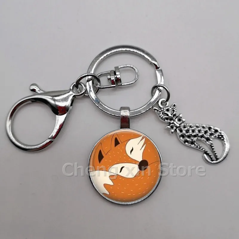 Брелок Лисичка из лисьего стекла с подвеской в виде животного - купить по