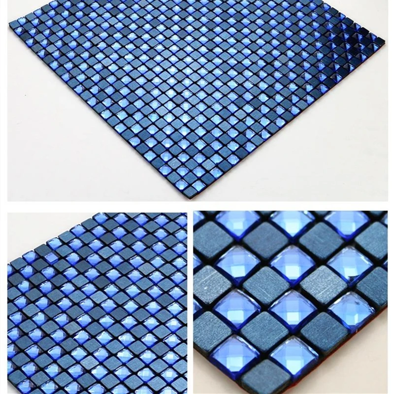 Самоклеящаяся блестящая Алмазная зеркальная стеклянная Смешанная алюминиевая