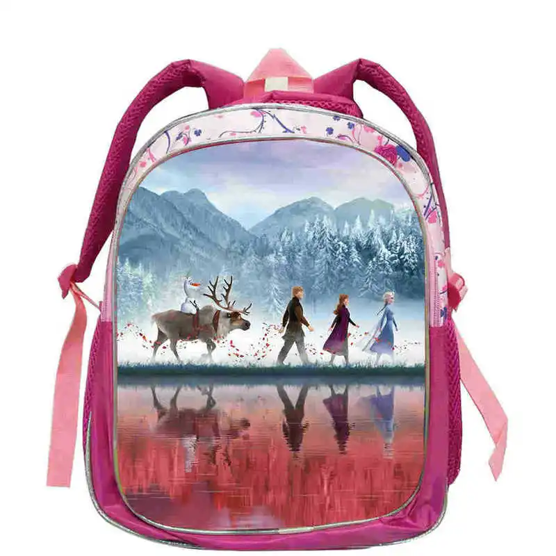 Disney New Kids Princess schoolbag Elsa girls boys children Cartoon backpack kindergarten School Bags | Багаж и сумки