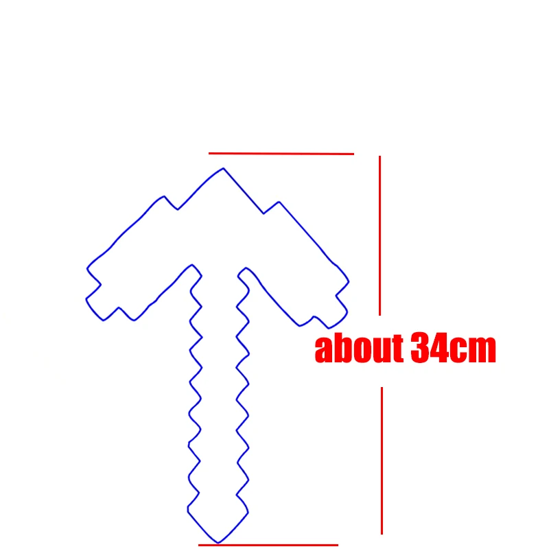 34cm Blue Pickaxe 1 шт. новейший дизайн размер 45 см синий Алмазный меч мягкие EVA игрушки из пеноматериала меч Алмазная Кирка для детей - Цвет: 34cm Blue Pickaxe