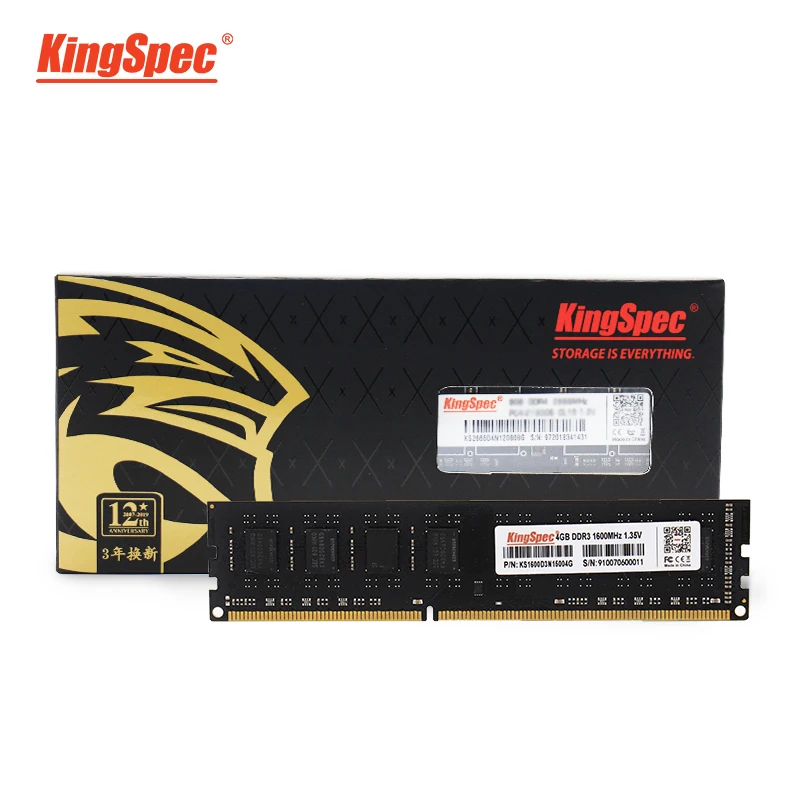 Оперативная память KingSpec Dimm ОЗУ 8 Гб ddr3 для настольного компьютера 4 ГБ Память
