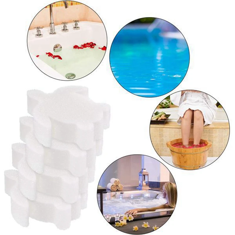 

24 Pieces Oil Absorbing Scum Sponge for Hot Tub,Swimming Pool and Spa,Flower Shaped,Spider,Tortoise,Fish,for Clean Scum