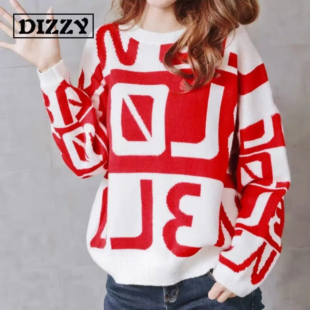 

Sweater 2021 Fashion Knitwear Women's Pullover Autumn and Winter Women's New Versatile Thickened Loose Bottomed Shirt