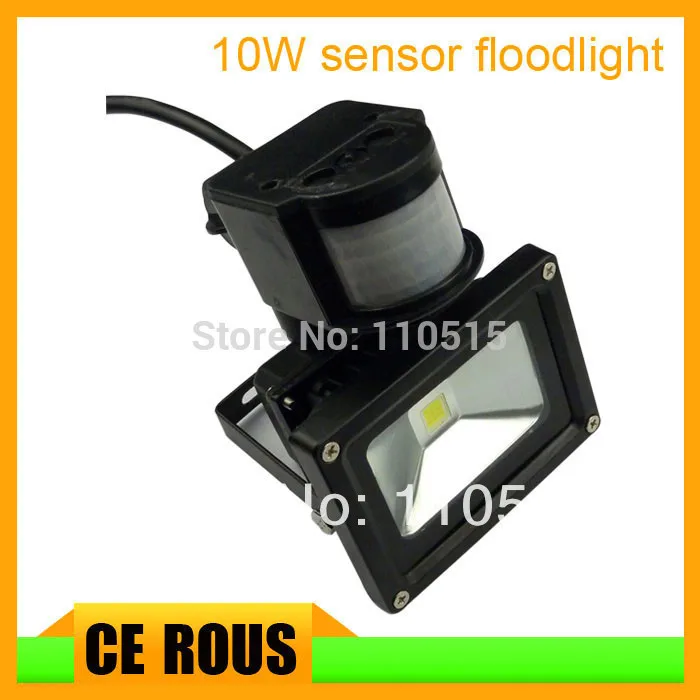 

Fedex Free shipping Outdoor lamp PIR Motion Sensor 10w floodlight AC85V-265V landscape LED Flood Light Waterproof high power