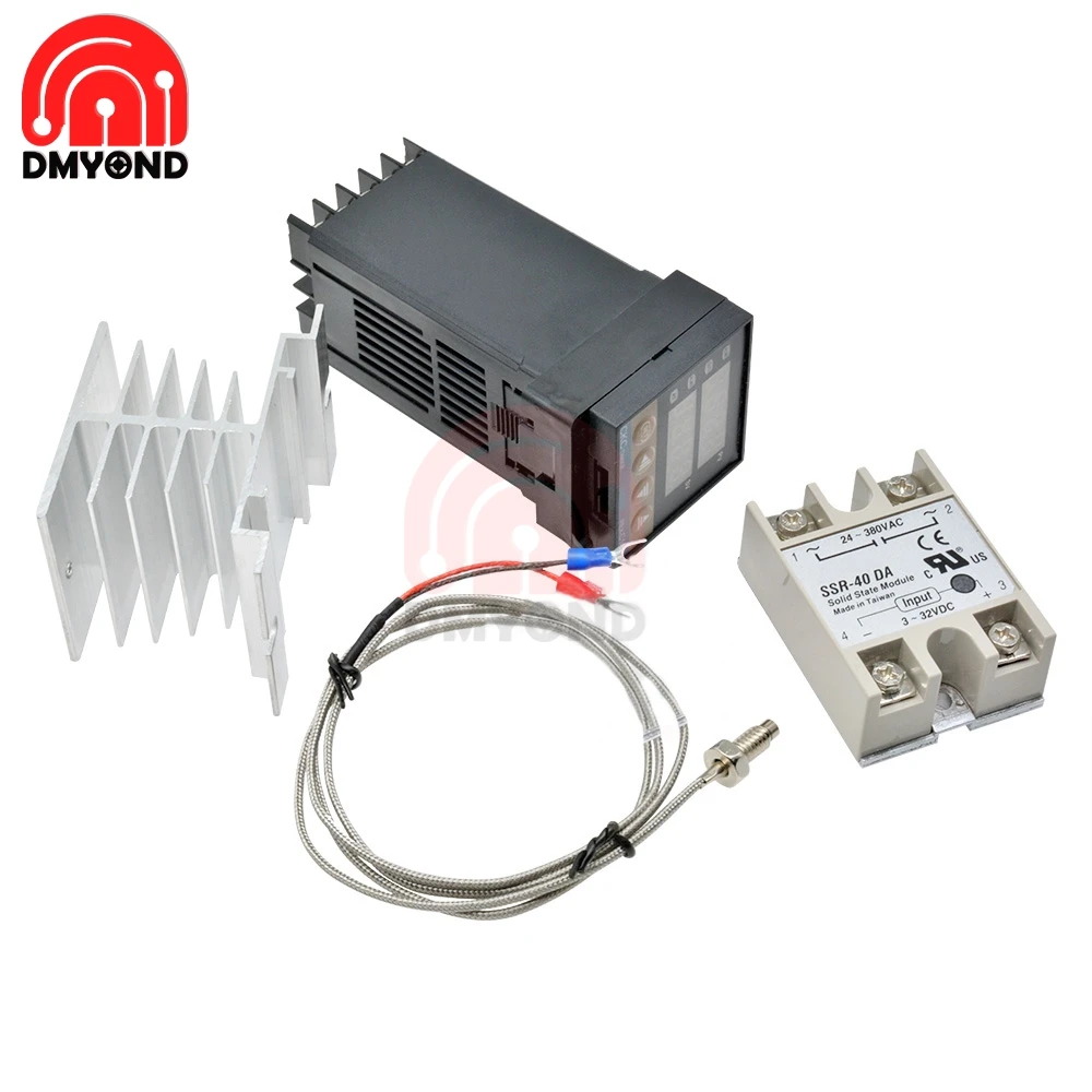 Цифровой регулятор температуры Rex C100 Ssr ПИД-регулятор термостат + 40A SSR реле K