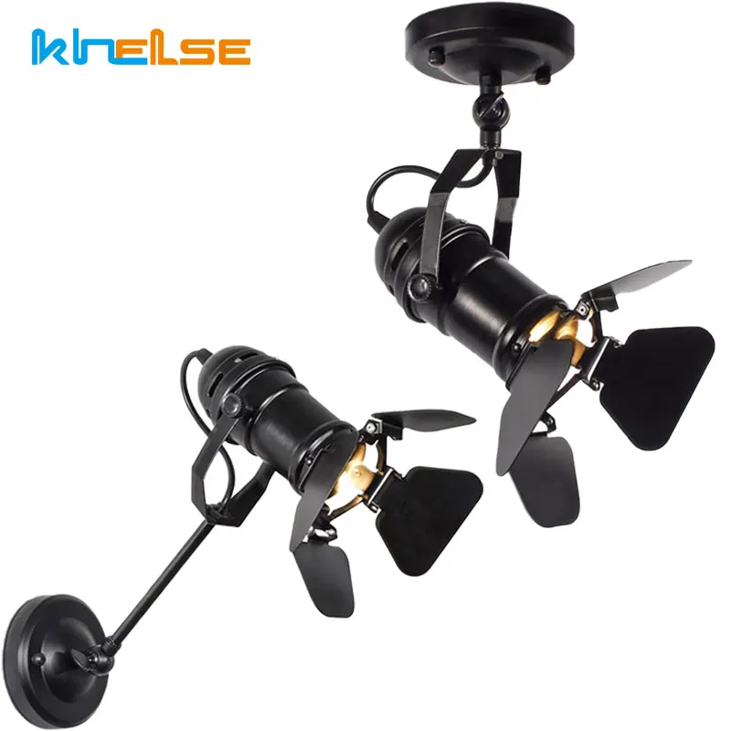 Vintage E27 Adjustable Ceiling Lights Industial 4 Leaf Metal Iron Retro Bar Cafe Home Loft Decor Lighting Fixture | Лампы и освещение