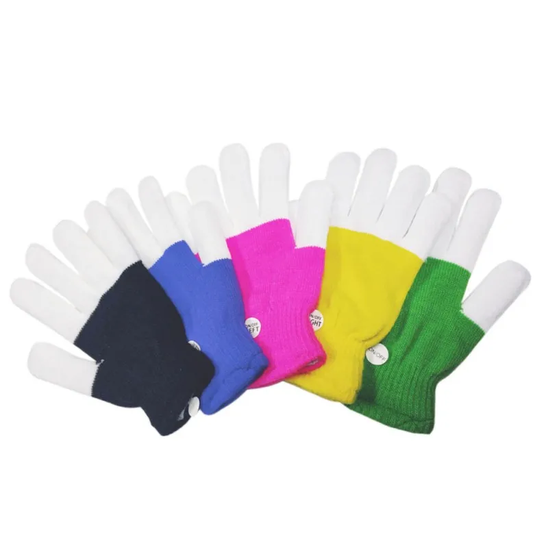 

Single Light-Up Toys LED Flashing Magic Glove Glow In The Dark Toys with Lighting Finger Tip For Children US Stock