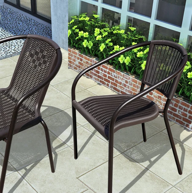 Домашний уличный стул для сада отдыха из кованого железа чайный магазин открытый