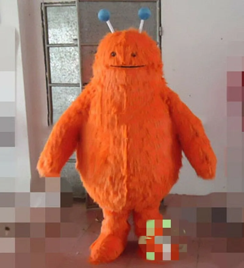 Пушистый оранжевый медведь костюм-талисман костюм игровое платье наряд одежда
