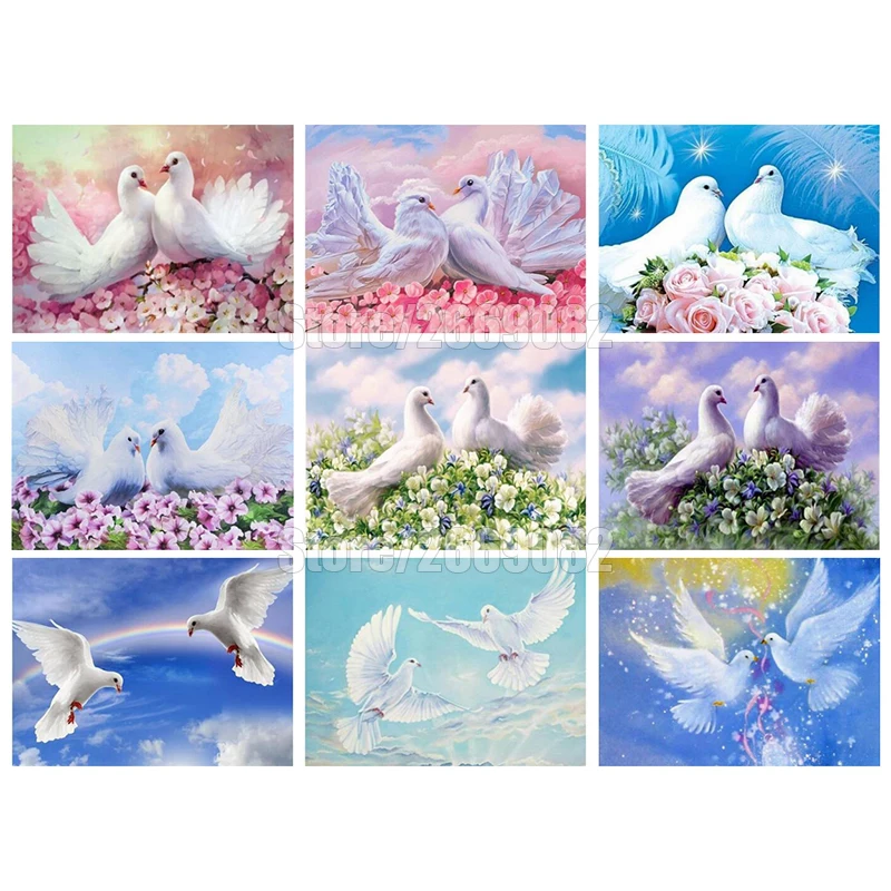 5D алмазная живопись сделай сам животное полная вышивка мозаика голубей картина