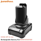 Аккумуляторная батарея Powtree для BOSCH, литий-ионный аккумулятор для электроинструментов BOSCH BAT411, BAT420, BAT412A, BAT413A, 70745GOP, 6,0 Ач, 12 В